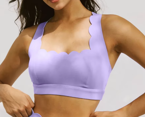 Brassière croisée Festonnée Flor- Maintien & Elégance - Lilas ou Marron