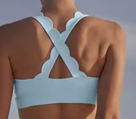 Brassière croisée Festonnée Flor- Maintien & Elégance - Lilas ou Marron